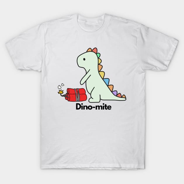 Humor | Dinos | Dinosaurs | Dino-mite | Gift for Dino Fans T-Shirt by Publicus Apparel